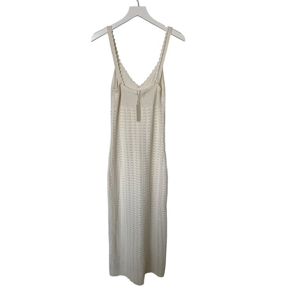 Z Supply Elena Crochet Knit Midi Dress In Sandstone - Picture 8 of 9